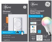 GE Lighting Cync Smart Home Starter Kit with Smart Bulb and Dimmer Switch, Bluetooth and Wi-Fi Enabled, Compatible with Alexa and Google Assistant