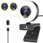 60FPS Streaming Webcam with Ring Light, Fast AutoFocus, Built-in Privacy Cover, 2021 NexiGo N960E USB 1080P Web Camera, Dual Stereo Microphone, for Zoom Meeting Skype Teams
