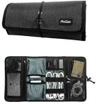 ProCase Accessories Bag Organizer, Universal Electronics Travel Gadgets Carrying Case Pouch for Charger USB Cables SD Memory Cards Earphone Flash Hard Drive –Black