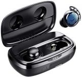 Wireless Earbuds, Tribit 100H Playtime Bluetooth 5.0 IPX8 Waterproof Touch Control Ture Wireless Bluetooth Earbuds with Mic Earphones in-Ear Deep Bass Built-in Mic Bluetooth Headphones, FlyBuds 3
