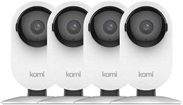 Kami 1080P Security Camera 4PCS, Wireless IP Home Surveillance System with Face Detection, Activity Zone, Seamless Footage Playback with Kami & YI Home APP, Compatible with Alexa & Google