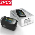 2 Pcs Digital Finger Oximeter Portable Electronic LED Display Fingertip Pulse Oximeter – Black 2 Pcs