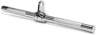 JSQC Tricep Press Down Bar LAT Pull Down Bar Handle Attachment for Cable Machine, High-Strength Solid Steel Pipe with Non-Slip Threaded Handgrips and 360° Revolving Axis Hanger, Long 20inch