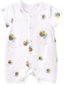 pureborn Baby Boys Short Sleeve Cute Cartoon Romper Summer One-Piece Outfits 0-24 Months