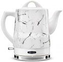BELLA (14743) 1.5 Liter Electric Tea Kettle, White Marble