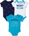 Disney Baby Boys Newborn 3 -Pack Bodysuits – Mickey Mouse and Lion King