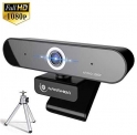 Full 1080P Webcam, Auto Focus Computer Camera, Face Cam with Dual Microphone for PC, Laptops and Desktop,90 Degrees Extended View