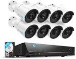 Reolink 4MP 16CH PoE Video Surveillance System, 8pcs Wired Outdoor 1440P PoE IP Cameras, 5MP 16-Channel NVR with 3TB HDD for Home and Business 24/7 Recording, RLK16-410B8