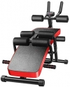 Adjustable Weight Bench Press, 6-in-1 Functional Utility Barbell Lifting Press Exercise Foldable Workout Bench for Home Full Body Workout Strength Training Bench Sit Up Abs Waist Machine with 2 Fitness Rope