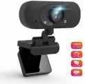 Webcam 1080p, Computer Camera with Microphone, Manual Focus Desktop Laptop Camera, Web Cameras for Video Calling Recording Conferencing,90 Extended View