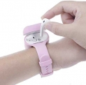 Newest 2020 Wrist Band for AirPods/AirPods Pro Case Accessories Sport Strap Cover Compatible with Apple Airpods 1st and 2nd Wireless Charging Case Portable Full Protective Silicone Skin (Pink Purple)