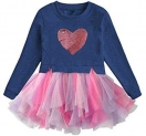 DXTON Little Girl Children Kid Long Sleeve Flower Cotton Dresses for 2-8T