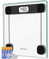 Beautural Precision Digital Body Weight Bathroom Scale with Lighted Display, Step-On Technology, 400 lb, Body Tape Measure and Batteries Included