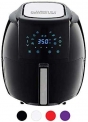 GoWISE USA 1700-Watt 5.8-QT 8-in-1 Digital Air Fryer with Recipe Book, Black