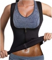 GAODI Women Waist Trainer Vest Slim Corset Neoprene Sauna Tank Top Zipper Weight Loss Body Shaper Shirt