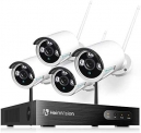 heimvision HM241 1080P Wireless Security Camera System, 8CH NVR 4Pcs Outdoor WiFi Surveillance Camera with Night Vision, Waterproof, Motion Alert, Remote Access, No Hard Disk