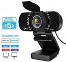 HD Pro Webcam 1080P with Microphone, Laptop Desktop PC Web Computer Camera for MAC Video Calling Recording Video Conference, 110 Degree Wide Angle,USB Streaming Webcams with Privacy Shutter and Tripod