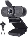 AMTIFO 1080P HD Webcam W1,USB Desktop Laptop Camera,Mini Plug and Play Video Calling Computer Camera,Built-in Mic,Flexible Rotatable Clip