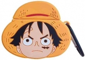 ThisnThat Cute Luffy Airpod Case Compatible with Gen 1&2 Case and 5 Cute Stickers Silicone Cartoon 3D Design Cover Cool Fun Fashion Funny Cases for Kids Girls Teens Boys Character Skin with Keychain