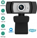 1080P HD Webcam with Microphone, Plug and Play USB Desktop Laptop Computer Camera with Auto Light Correction for Windows Mac OS, for Video Streaming, Zoom Meeting, Conference, Gaming, Streaming