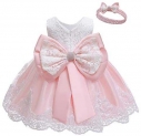 LZH Baby Dress, Bowknot Flower Dresses Lace Pageant Party Wedding Flower Girl Tutu Gown
