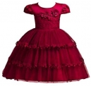 IBTOM CASTLE Flower Pageant Peplum Tutu Dress for Baby Girl Baptism Formal Party Wedding Pageant Dance Short Gown