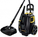McCulloch MC1385 Deluxe Canister Steam Cleaner with 23 Accessories, Chemical-Free Pressurized Cleaning for Most Floors, Counters, Appliances, Windows, Autos, and More, 1-(Pack), Black