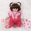 ENA Reborn Baby Doll Realistic Silicone Vinyl Polka Dot Giraffe Baby 16 inch Weighted Soft Body Lifelike Doll Gift Set for Ages 3+(Polka Dot Giraffe)