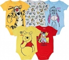 Disney Mickey Mouse Baby Boys 5 Pack Bodysuits