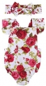 Newborn Kids Baby Girls Clothes Floral Jumpsuit Romper Playsuit + Headband Outfits