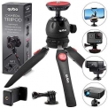 qubo Mini Tripod Camera Holder – Premium Tabletop Small Phone Tripod Mount for GoPro iPhone / Cell Phones Webcam Projector Compact DSLR – Hand Desktop Camera Tripod Stand Table