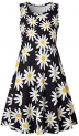 Kids4ever Little and Big Girls Sleeveless Dress Cute Mermaid Sundress for 4-13 Years Kids Summer Casual Outfits