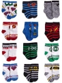 DC Comics Baby Boys Superhero Character Socks: Batman and Justice League 12 Pack (Newborn and Infants)