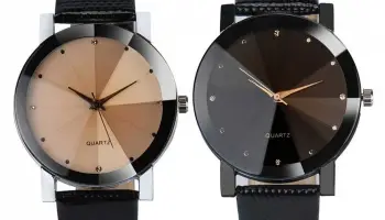 Couple Watches Men Women Compass Stainless Steel Quartz Analog Wrist Watch Gifts