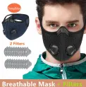 Cycling Face Mask Activated Carbon Windproof DustProof Lightweight Breathable Sportswear Mask – China 1PCS DeepBlue Mask and 2PCS Filters