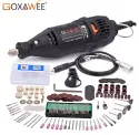 GOXAWEE 220V Power Tools Electric Mini Drill Grinder Polisher Engraver Rotary Tools kit For Dremel – Spain Drill with 180pcs EU
