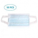 vMart (Hot Sale Next Day Shipping) 50 pcs 3 Layers Disposable Face Masks with Wide Elastic Earloop